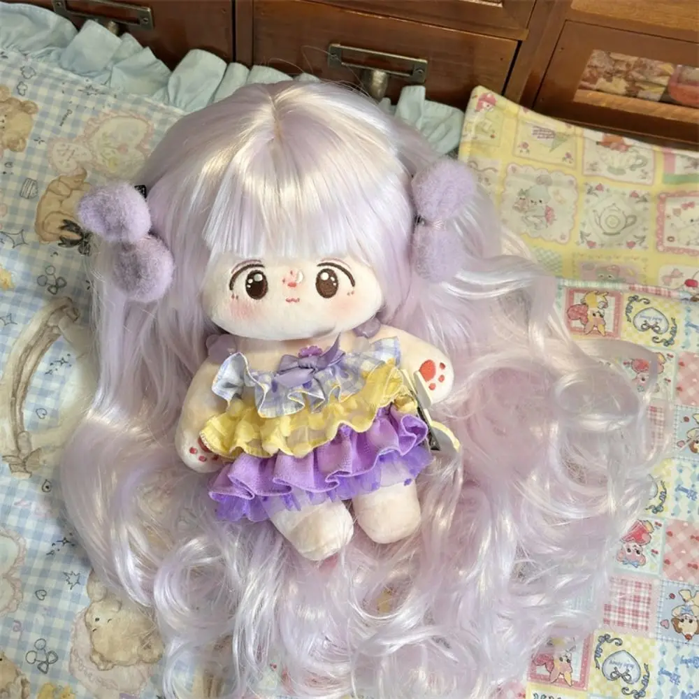 

Конский хвост, длинные вьющиеся волосы, хлопковый парик для куклы, зажим, мягкие шелковые парики для кукол, фиолетовый, розовый, кукла, парик из химического волокна, кукла BJD