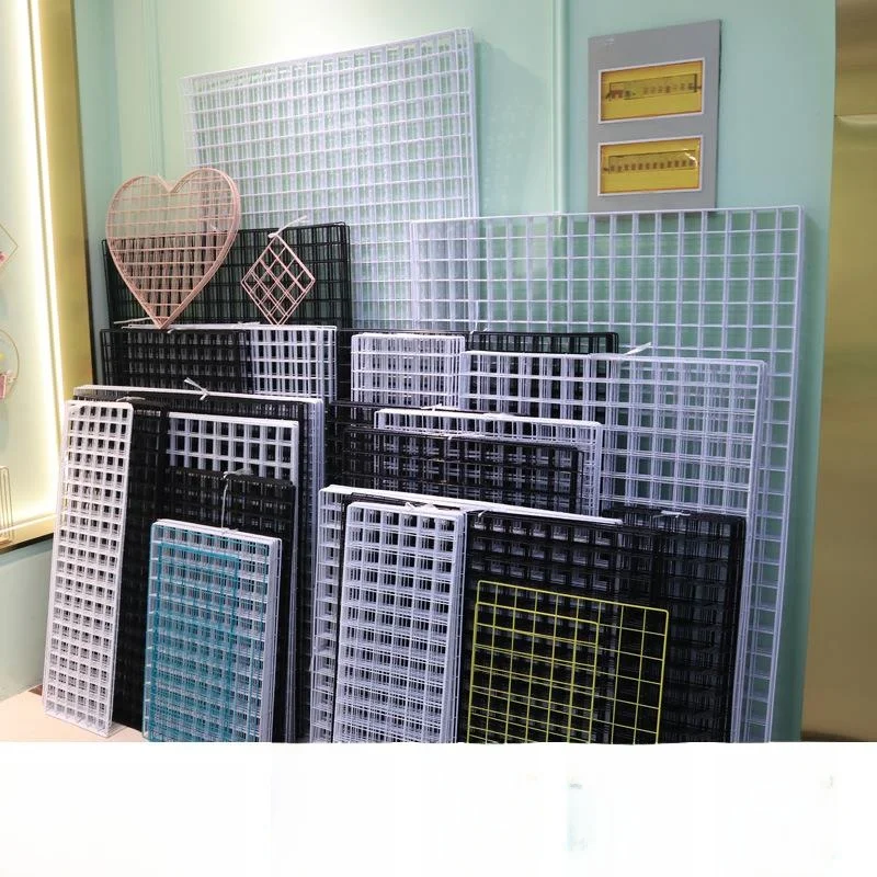 Modern Minimalist Metal Wire Mesh Photo Wall Display Stand Wedding Decoration Jewelry Picture Frame Square Shape 10 Packs