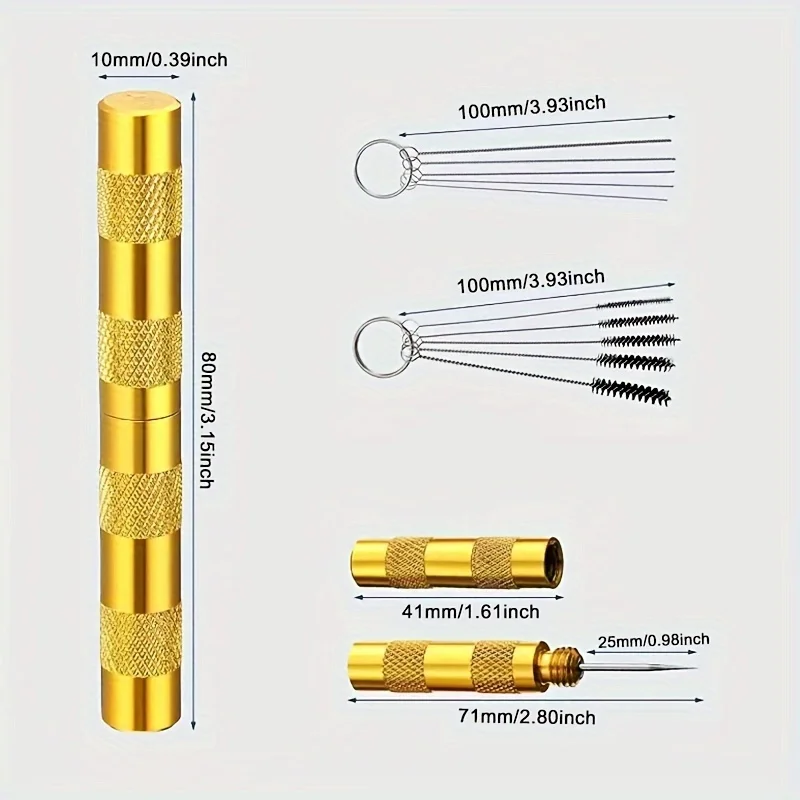 11pcs Airbrush Spray Gun Nozzle Cleaning Kit Precision Repair Tools with Needle And Brush Set for Airbrush Maintenance