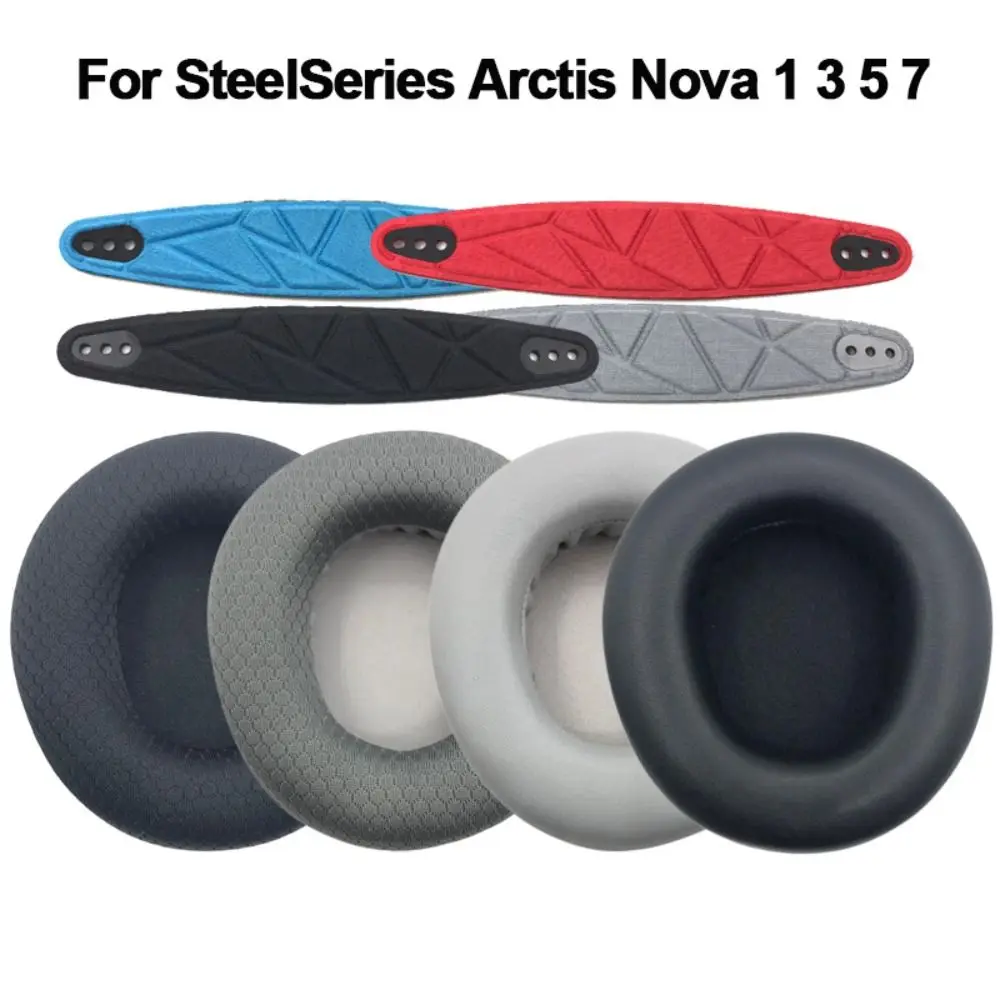 Coussinets d'Oreille en Mousse de Remplacement pour Steelseries, Juste de Coussin pour Arctis Nova 1, 3, 5, 7, Jeu, Sauna, T�l�phone, Casque, 1 Paire