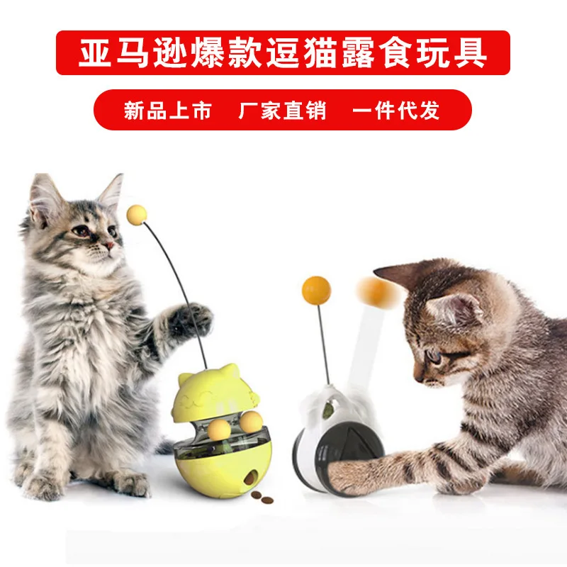 New pet products Amazon new balanced swing car tumbler leakage ball cat cudgel toy direct supply.