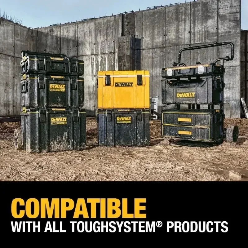 DEWALT DS100 DS166 DS300 DS400 DS450 DS280 TOUGHSYSTEM 2.0 Caja de herramientas de almacenamiento apilable móvil
