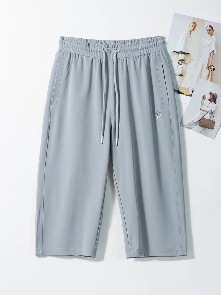 Military een Seven-Foot Pants Women's Summer Qui-Drng Sports Pants Thin Casual Pants High Waist Straight Leg Pants