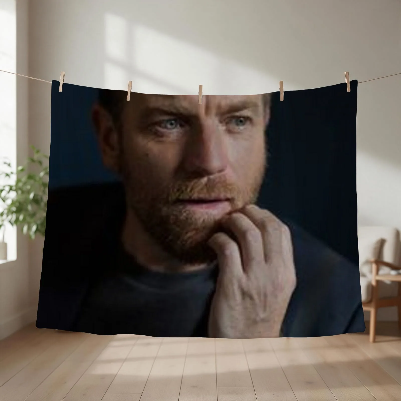 Ewan McGregor Throw Blanket couch cozy soft plush fuzzy picnic outdoor blanket
