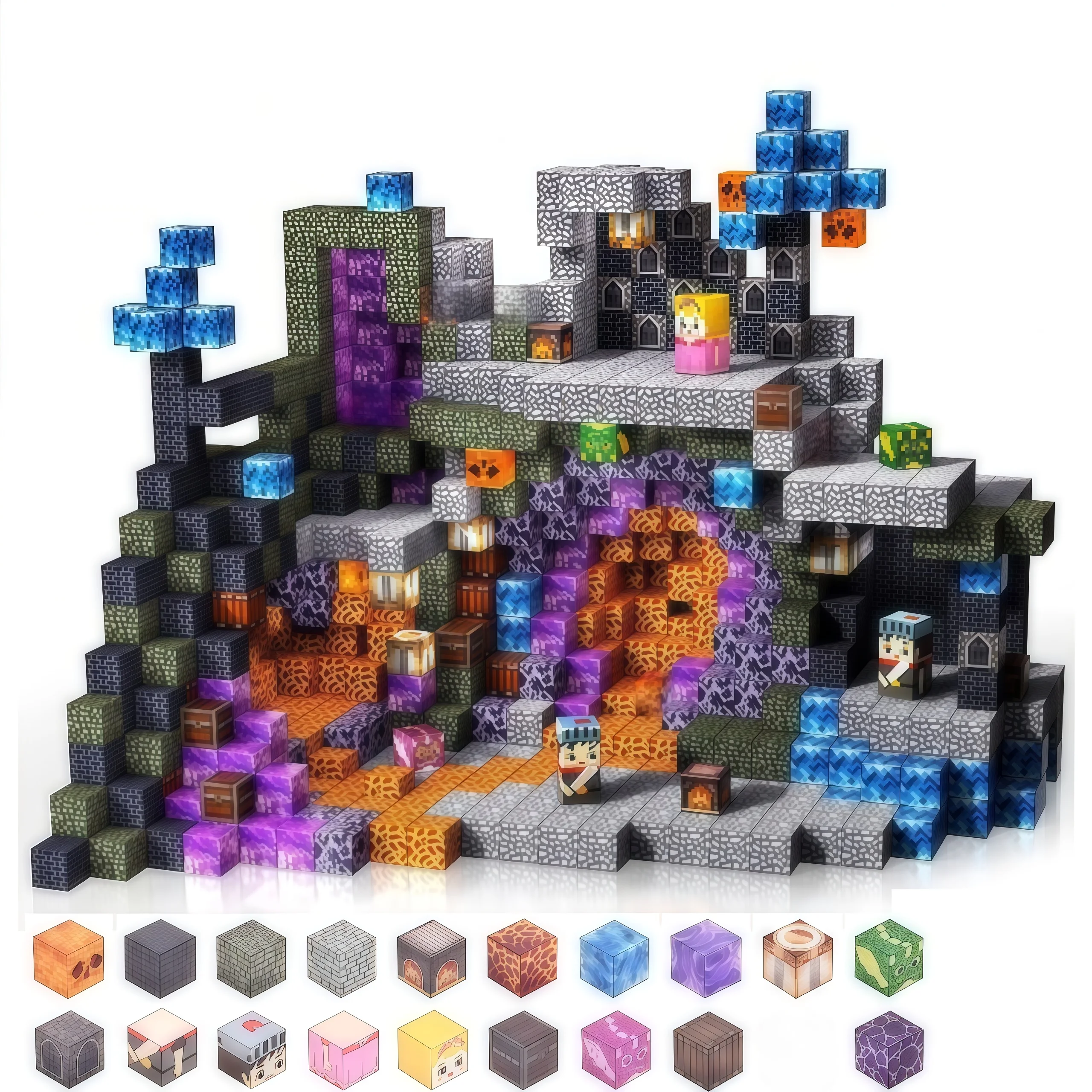 

Серия Mine с магнитными блоками — пищевая архитектурная игрушка «сделай сам» для детей от 3 лет