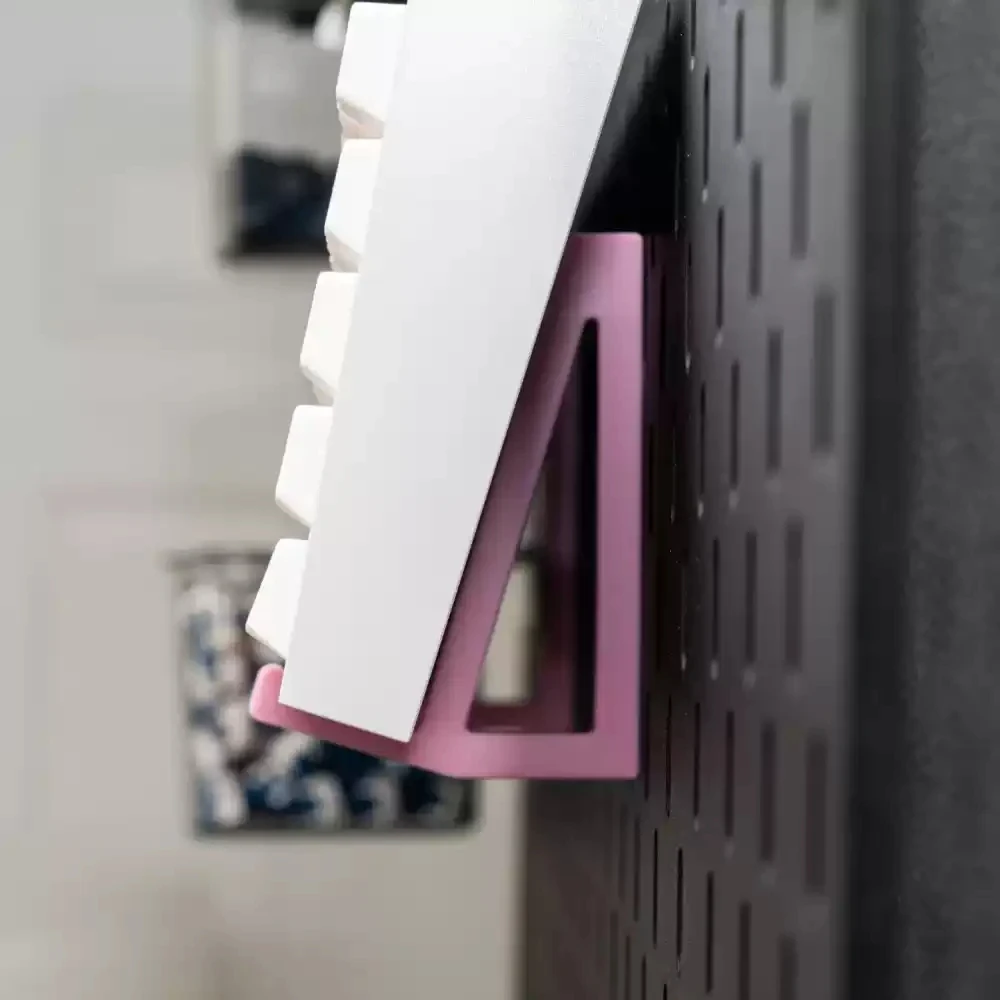 Keebox لوحة المفاتيح الميكانيكية حمالة تعليق جدارية ثلاثية الأبعاد الطباعة هوك ل ايكيا Skadis لوحة المفاتيح Pegboard هوك عرض الجدار