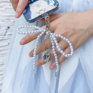 Bowknots White Heart -Schlüsselbund für Frauen, süßer Charme, Perlenbogen, Muggelschlüsselring, handgefertigter Schmuck, Verzierungen, Anhängertaschen, Geschenke 10 Hauptverkauf Pac Man Luminaire - №8