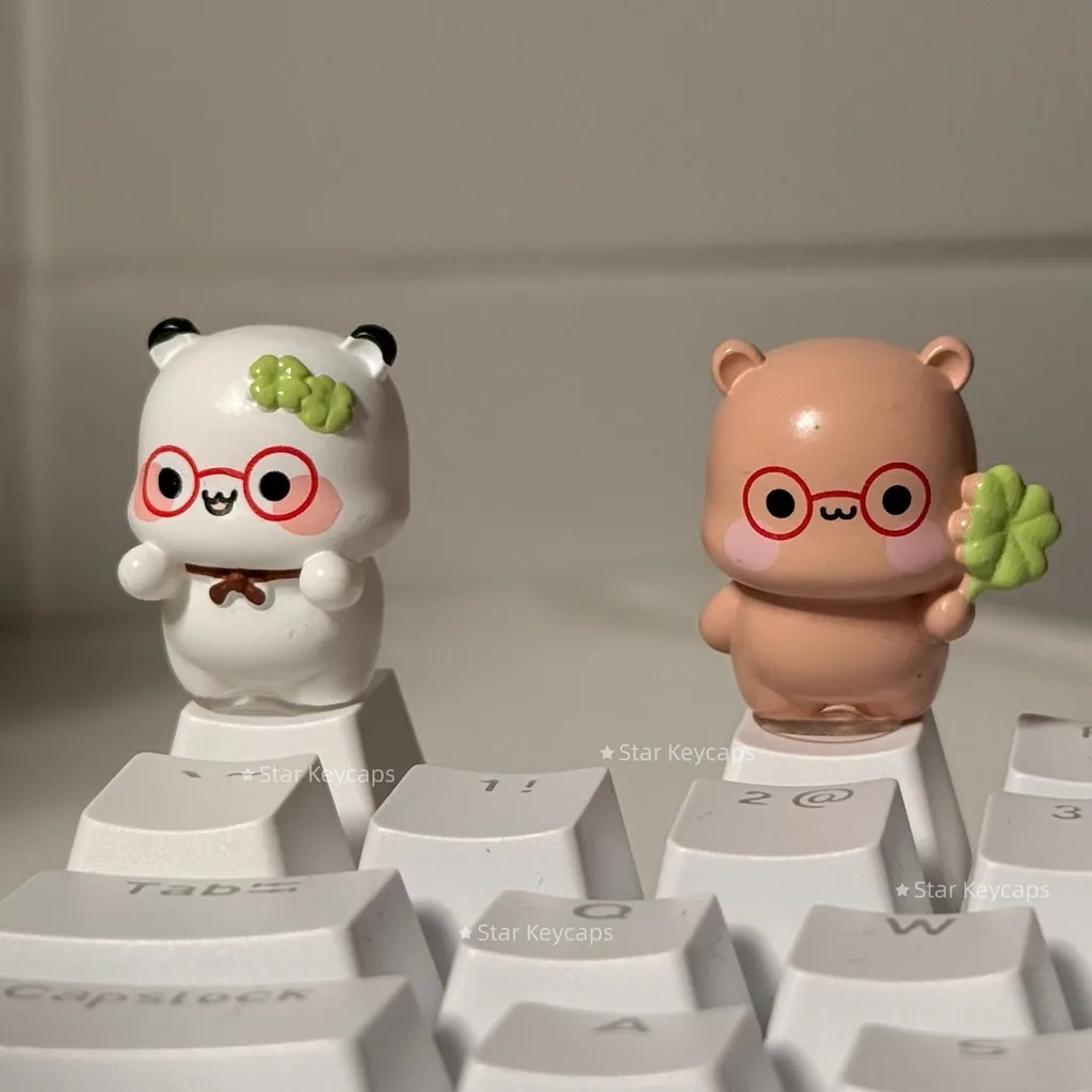 Custom Keycaps for Mechanical Keyboard Key Caps DIY Little Bear Toys Gifts ECS Replace Decorative Keycaps