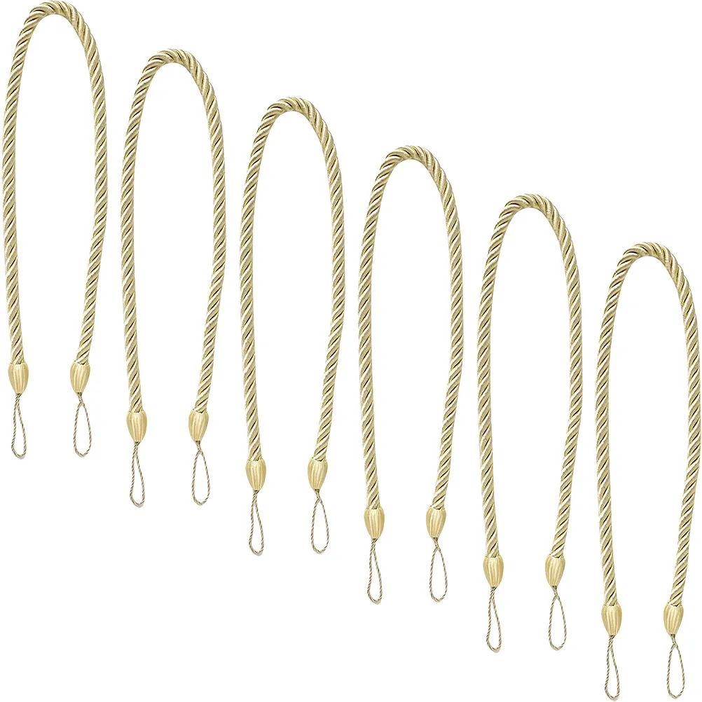 

Набор из 6 декоративных подхватов для штор, регулируемые ремни для дома и офиса, без сверления, простая установка