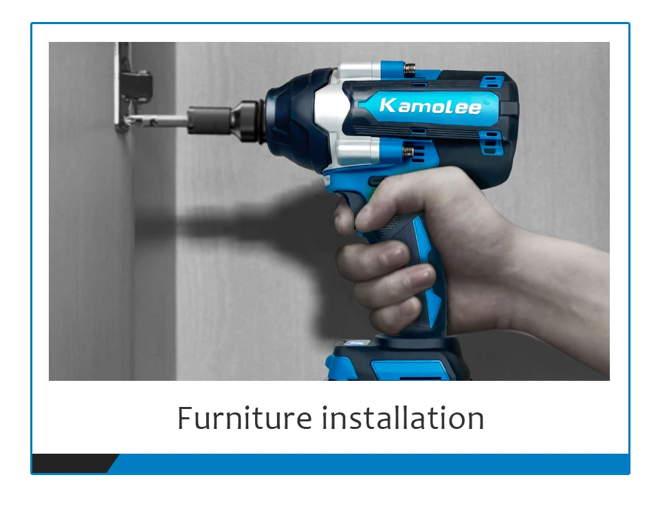 Kamolee 1800 N.M High Torque DTW700 Bürstenloser kabelloser elektrischer Schlagschrauber 1/2 Zoll Lithium-Ionen-Akku für 18-V-Akku von Makita – Detail 16