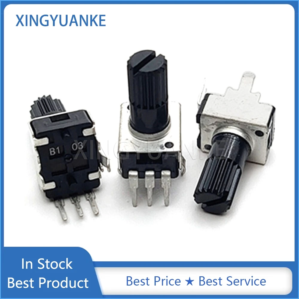 10PCS RV09 R0902N Vertical Potentiometer 3Pin B1K B2K B5K B10K B20K B50K B100K B500K B1M B103 B203 B503 B104 Flower Shaft 13MM