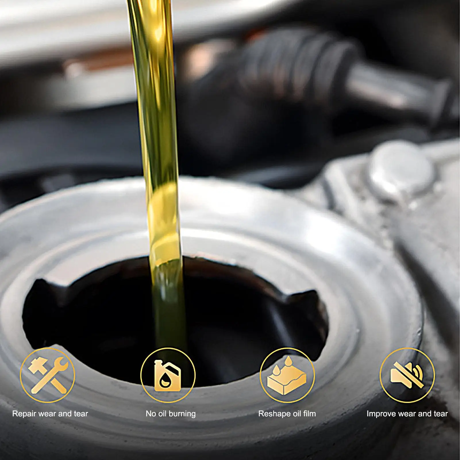 Engine Oil Additive Engine Anti-Wear Protective 60ml Friction Modified Car Engine Restoration Agent Vehicle Engine Maintenance