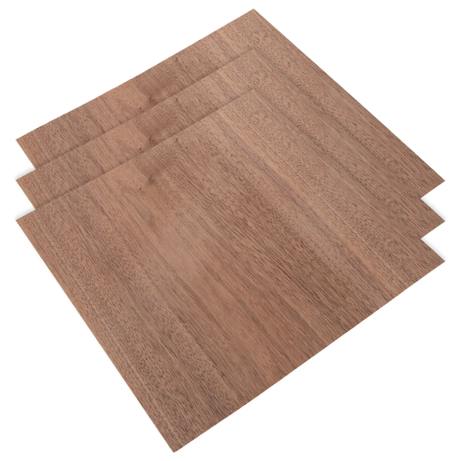 Walnut Wood Sheets 3pcs 11.8x11.8in Thick Hardwood Boards for Carving, DIY Crafts & Home Decor