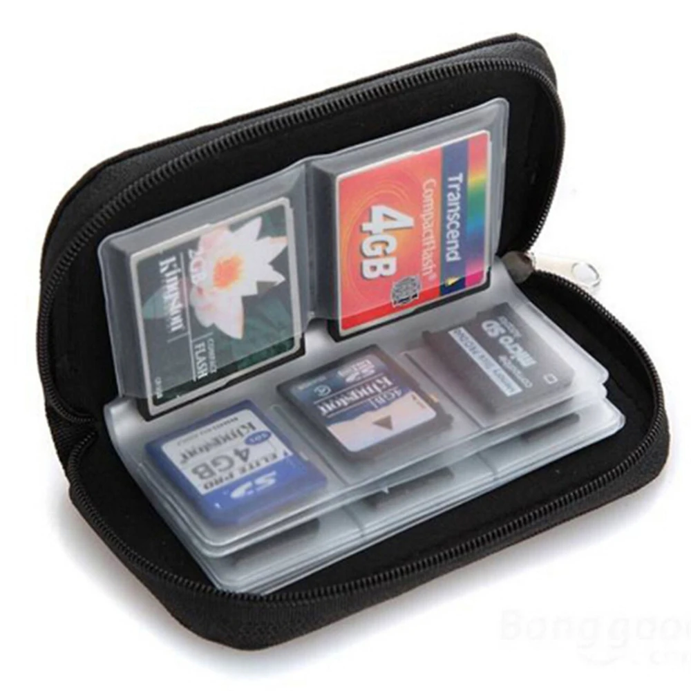 1pc Portable Multifun PVC Camera Card Storage Bag Safely Store Switch Storage Card Storage Bag with Zipper Bag