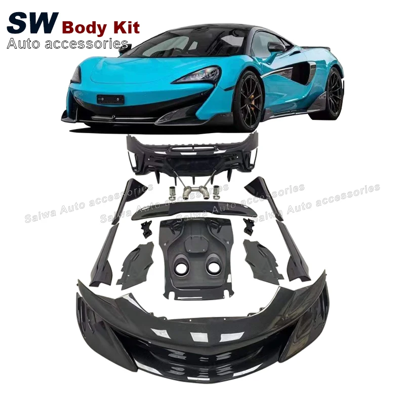 Aerodynamic Body Kit Auto Parts High Quality Carbon Fiber for Mclaren 540C 570S Upgrade Modification 600LT Facelift Front Bumper