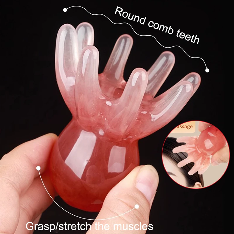 

Octopus Massage Comb Resin Head Meridian Scraping Scalp Massage Brush Acupuncture SPA Gua Sha Massage Comb for Fatigue Relief