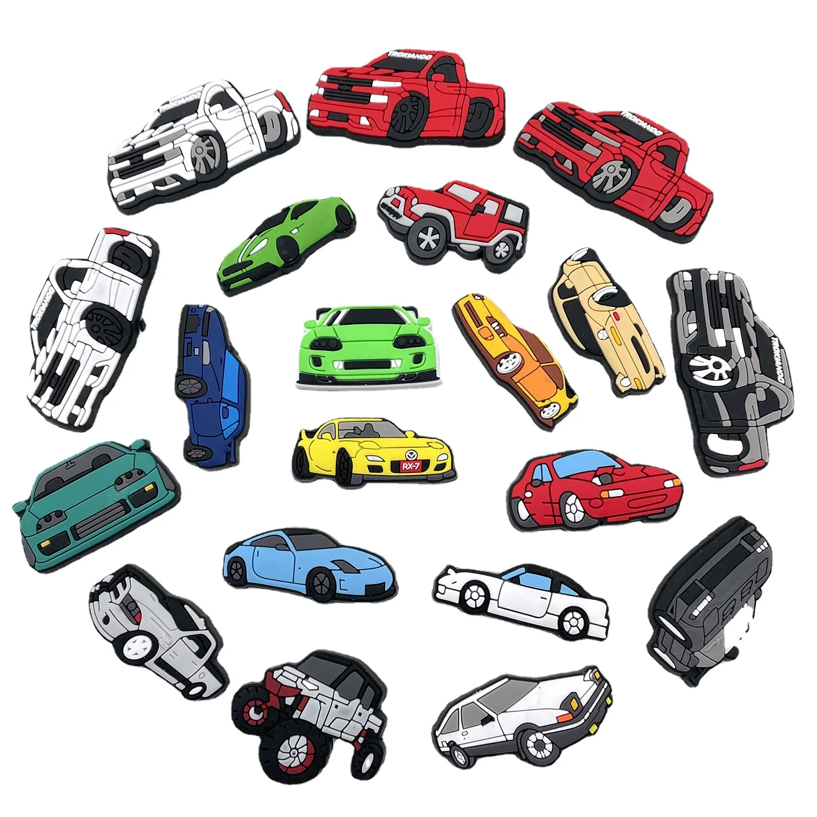Shoe Charms Accessories for Crocs Sandals Car Series Shoe Buckles Personalized Shoe Flower Accessories Toys Anime Cartoon Frind