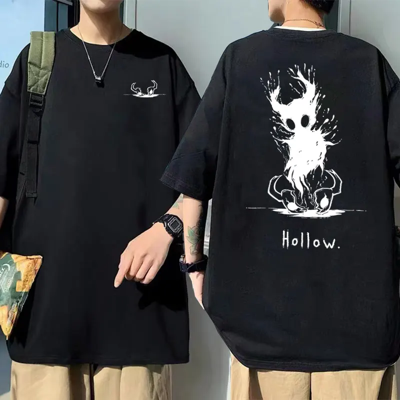 Men Women Anime Loose T Shirt Game Hollow Void Hollow Knight Tshirt Man Streetwear Men's Fashion Soft Cotton Oversized T-shirts