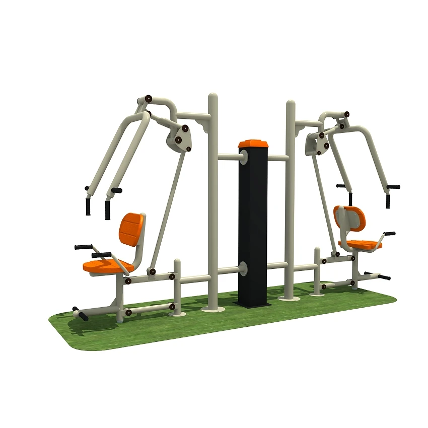 

Outdoor Wood-Plastic Double Seat Pedal - Steel-Reinforced Fitness Equipment for Adult Body Exercise