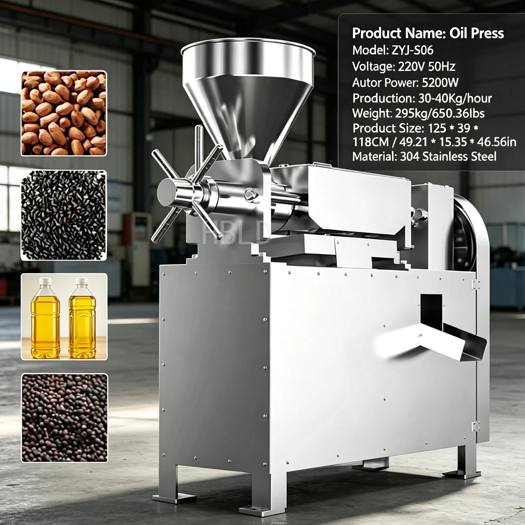 Oil Extraction Machine Commercial Oil Presser Heavy‑Duty for Factory Homemade‑Style Healthy Oil Production