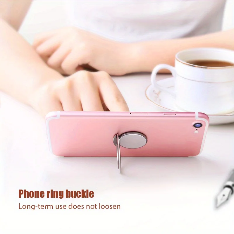 1 buah Logam Sangat Tipis 360 °   Dudukan Cincin Telepon Universal Berputar, Aksesori Dudukan Braket Mobil Magnetik Cincin Jari