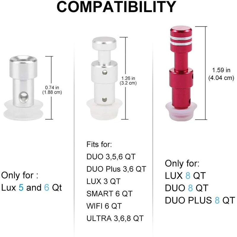 Universal Replacement Floater Valve and Float Cap for Pressure Cookers for Ip-Duo Ip-Lux60 Ip-Duo50 Ip-Lux50 Smart-60 Ip-Csg6