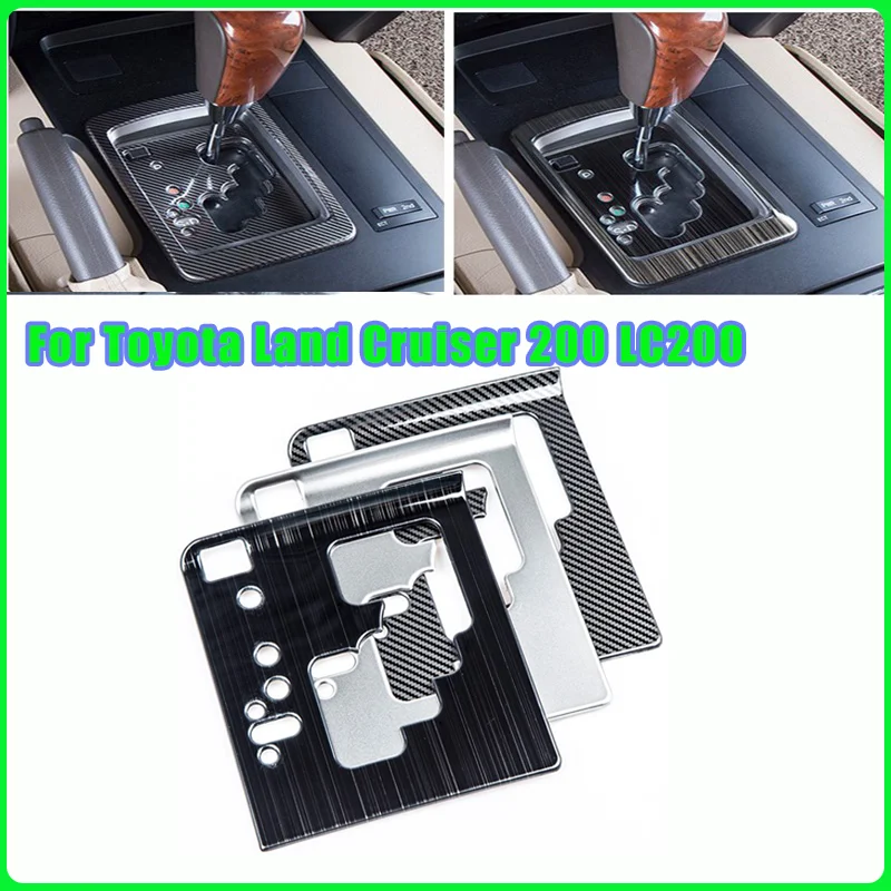 For Toyota Land Cruiser 200 LC200 FJ200 2008-2021 LHD Car Center Console Gear Shift Panel Cover Trim Frame Stainless Steel