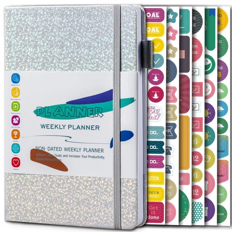 Imagem -02 - Diário Mensal Planner Notebook Agenda Planner Lista de Tarefas Dot Matrix Manager Office Time Management Diary Stickers a5