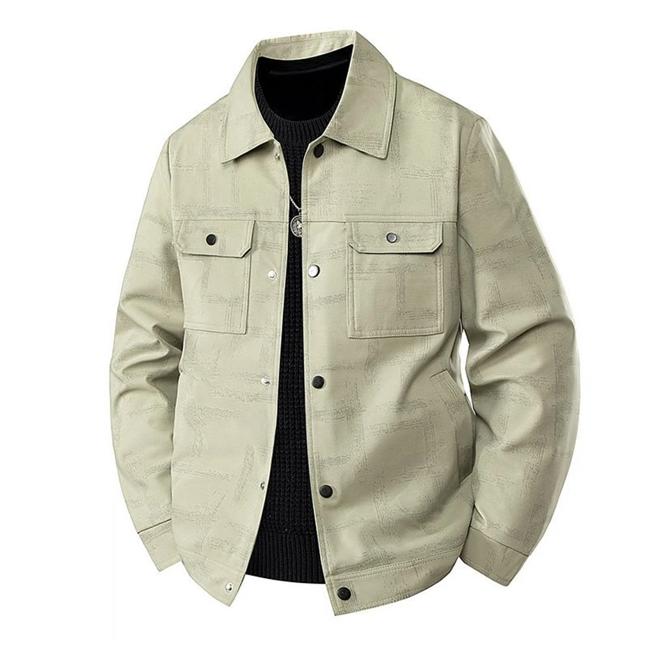 

Весенне-осенняя куртка, мужское пальто-карго, модная повседневная верхняя одежда, куртка с лацканами, мужское пальто
