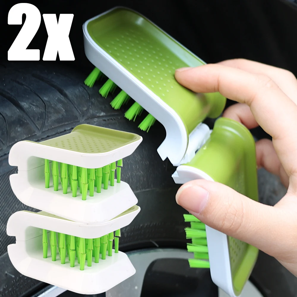 Car Seat Belt Cleaning Brush Automotive Safe Belt Washing Tool Double Sided U Type Car Interior  Reversible Cleaning Brushes