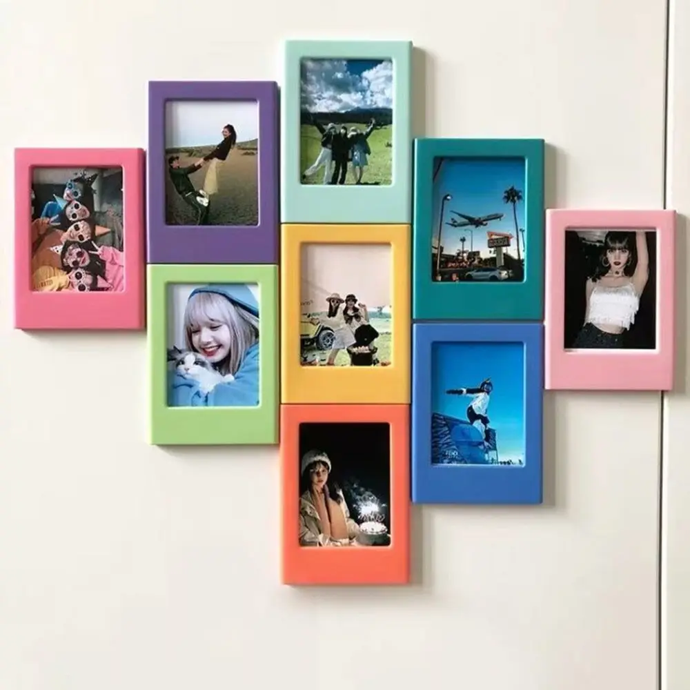 DIY Magnetic Instant Camera Photo Frame 3 inches Colorful Fridge Magnet Star Photo Picture Display Holder for Home Decoration