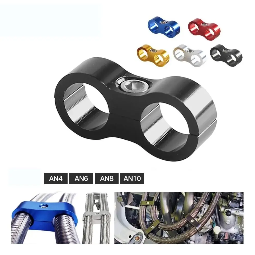 

Clamp Fixed Pipe Clamp Hose Line Clamp Aluminum Anodized Line Separator Braided Rubber Hose Line Clamp Double Hole Line Clamp