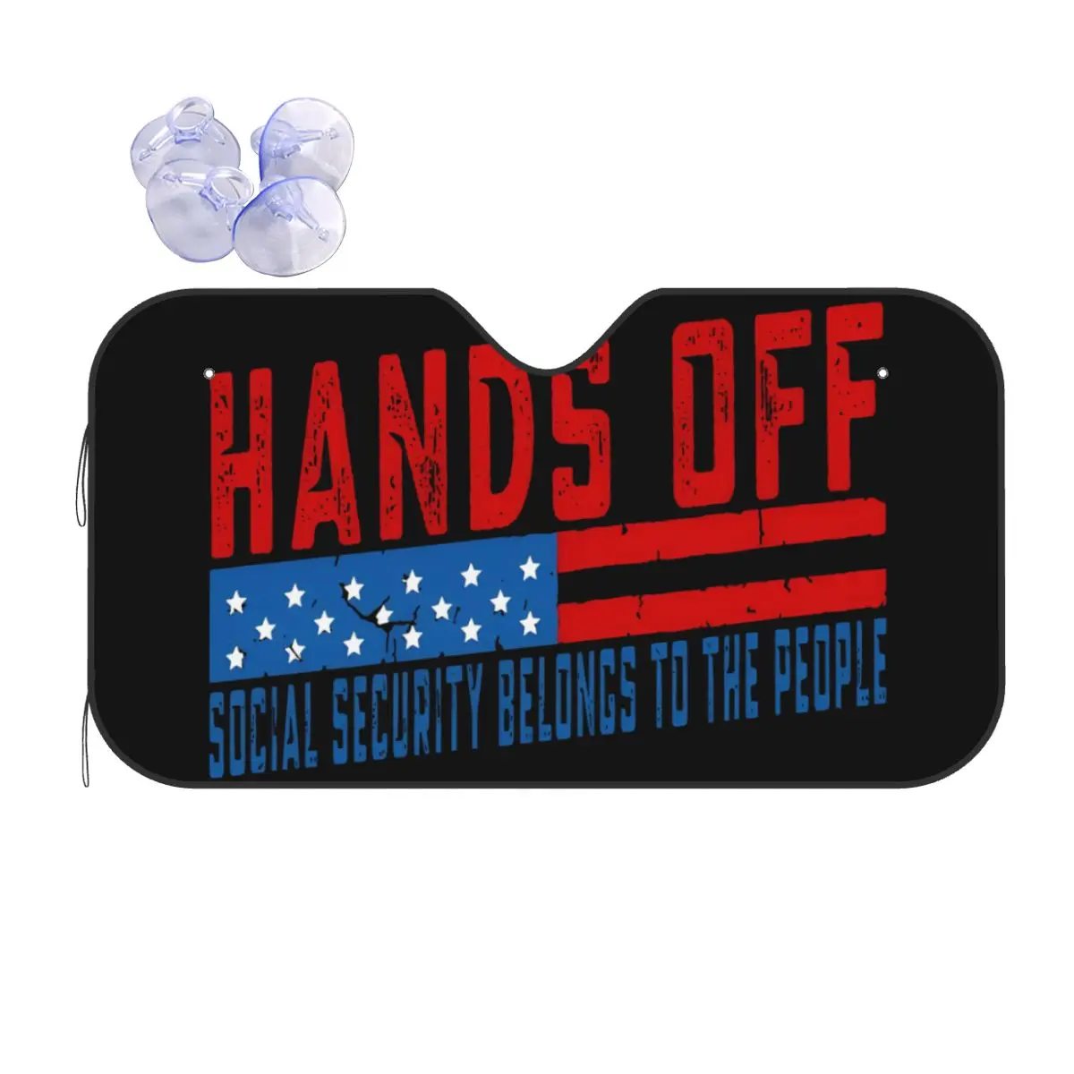 

Hands Off Protest 2025, винтажное лобовое стекло Sunsha 70x130 см, алюминиевая фольга, чехол для лобового стекла автомобиля, аксессуары, чехлы