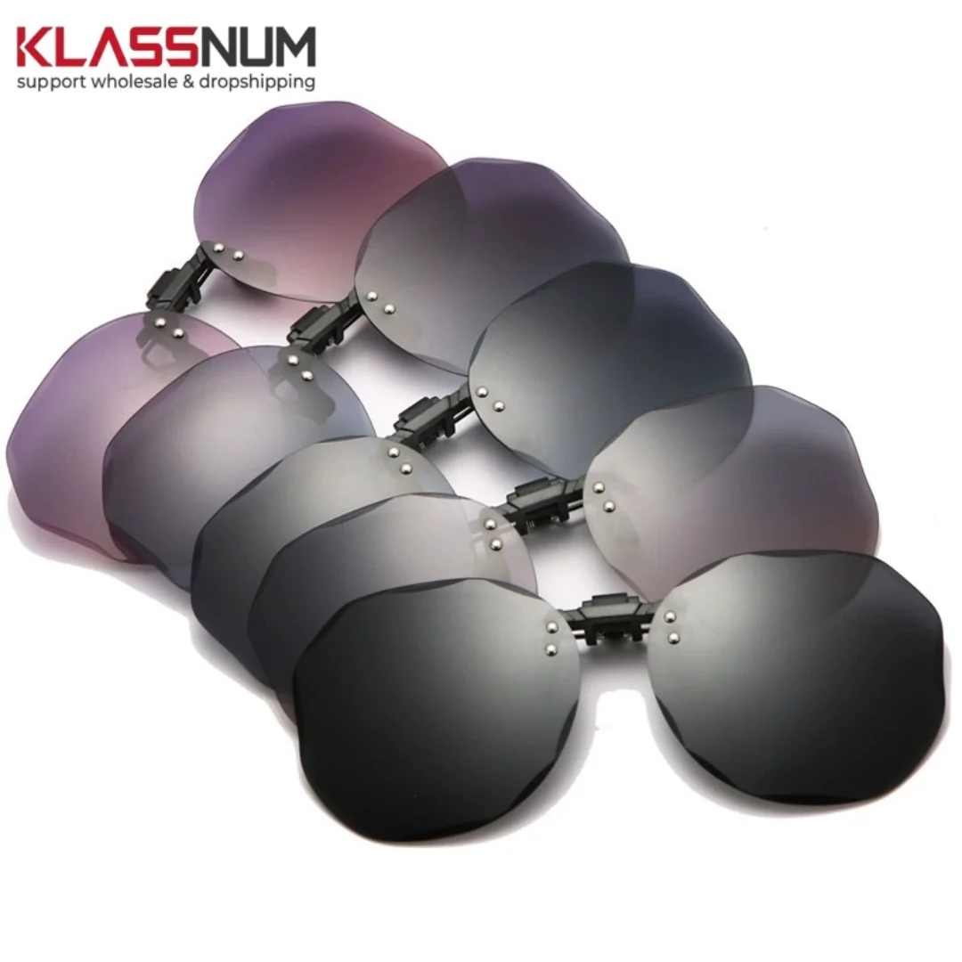 Fashion Edge Trimming Polarized Sunglasses Clip On Flip Up Uv Protection Driving Fishing Cycling Goggles For Women Men Wholesale