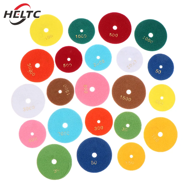 1PCS 80mm 100mm Diamond Polishing Pad 3" 4" Wet Buff Disc Abrasive For Sanding  Granite Concrete Grinding Countertop Stone