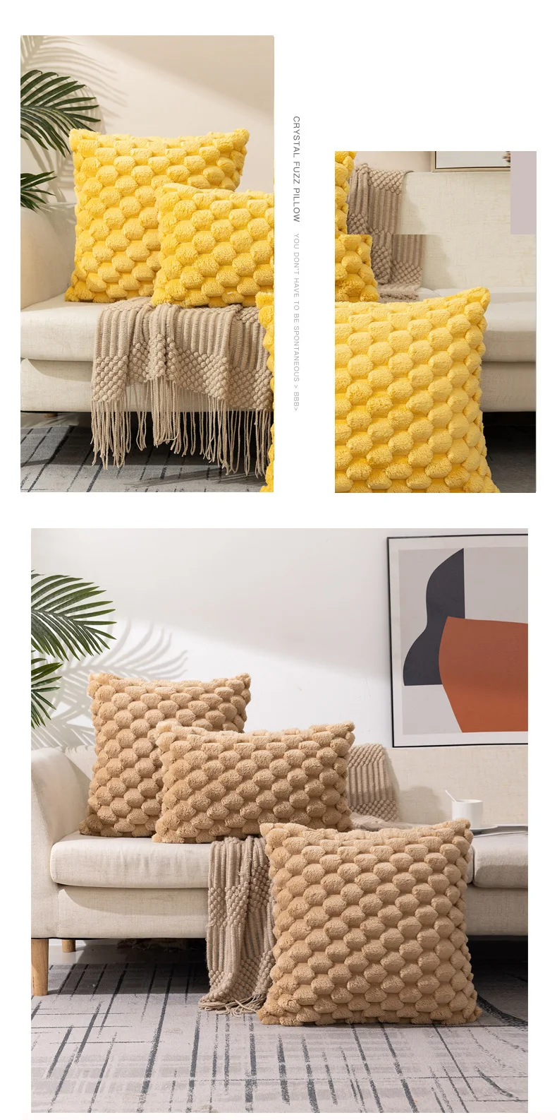 1 Stück Design Plüsch Dekorative Kissenhülle 30x50 45x45 50x50 Sofa Wurfkissenbezug für Sofa Heimdekoration Kissenhülle Kissenbezug – Detail 8