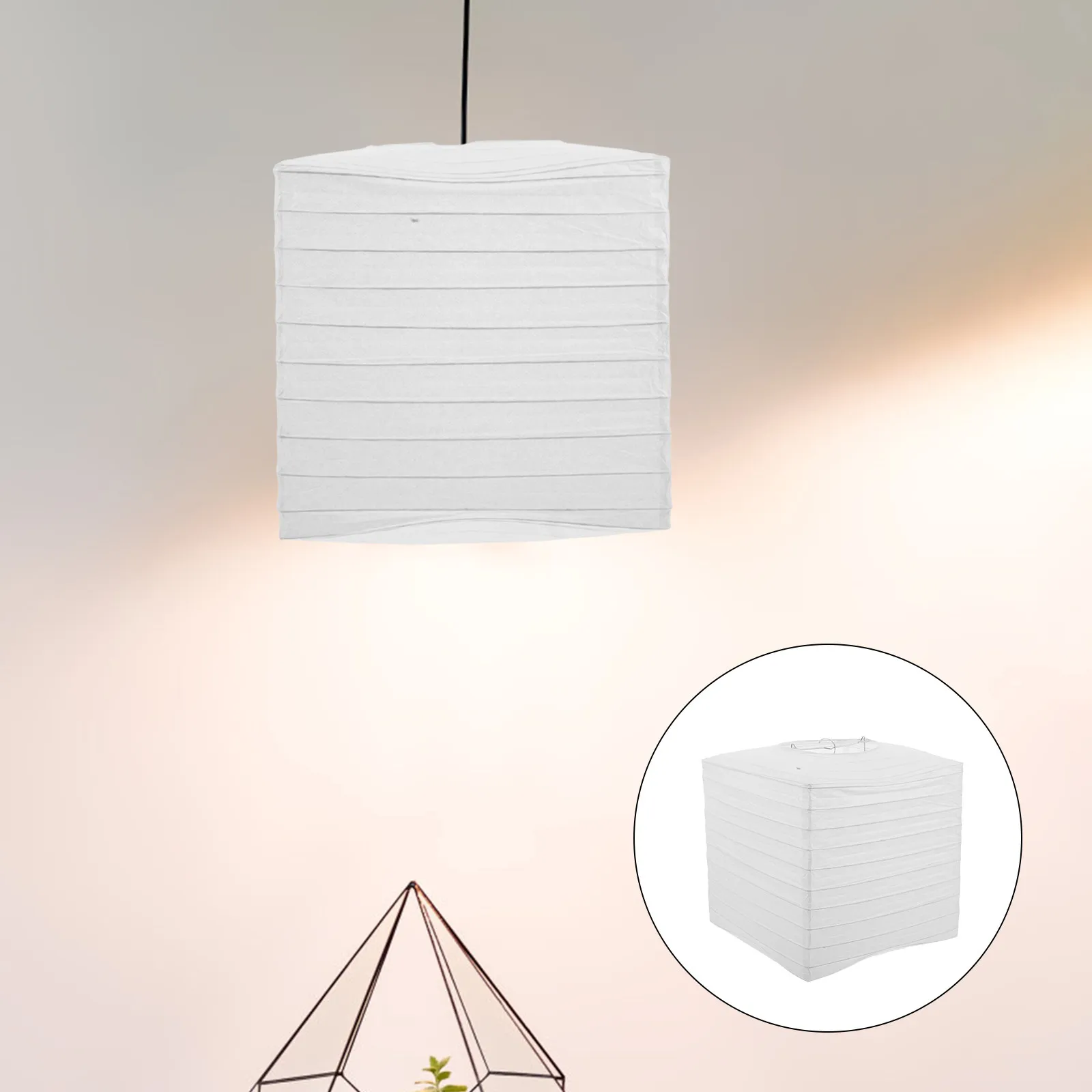 

2Pcs Foldable Paper Lanterns White 23x20x20cm Lightweight Sturdy Paper Lanterns for Classroom Baby Shower Photo Backdrop Lunar