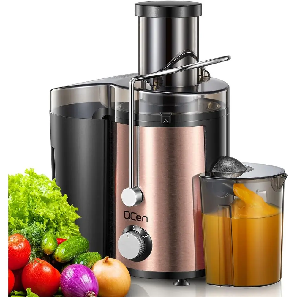 

800W Wide Mouth 3 Centrifugal Juicer Extractor for Fruits and Vegetables, Easy Clean, Stainless Steel, BPA-Free (Rose Gold)