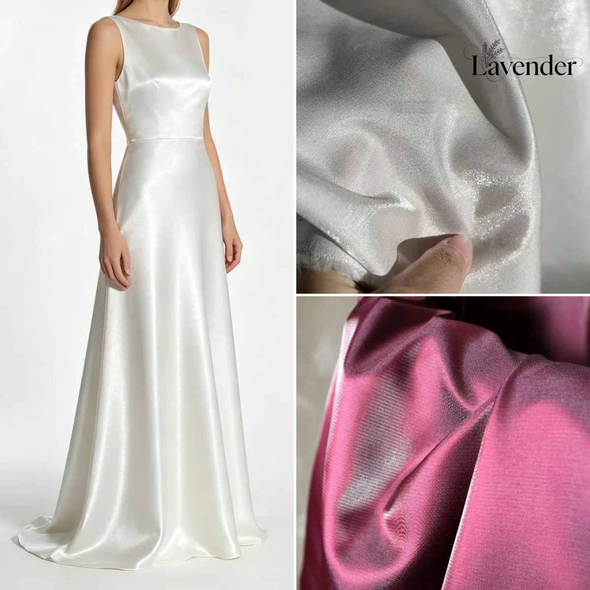 Thickened Stiff Liquid Gloss Satin FabricShiny Silky Cloth for Sewing Wedding DressesEvening Gowns&Designer HandmadeDIY Material