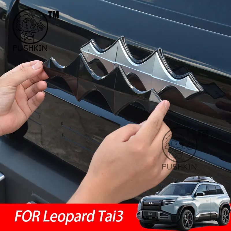 

For Leopard TAI 3 2025 Car Emblem Badge Decals Black Badge Logo Emblem Cover Car-Styling Aftermarket Accessories