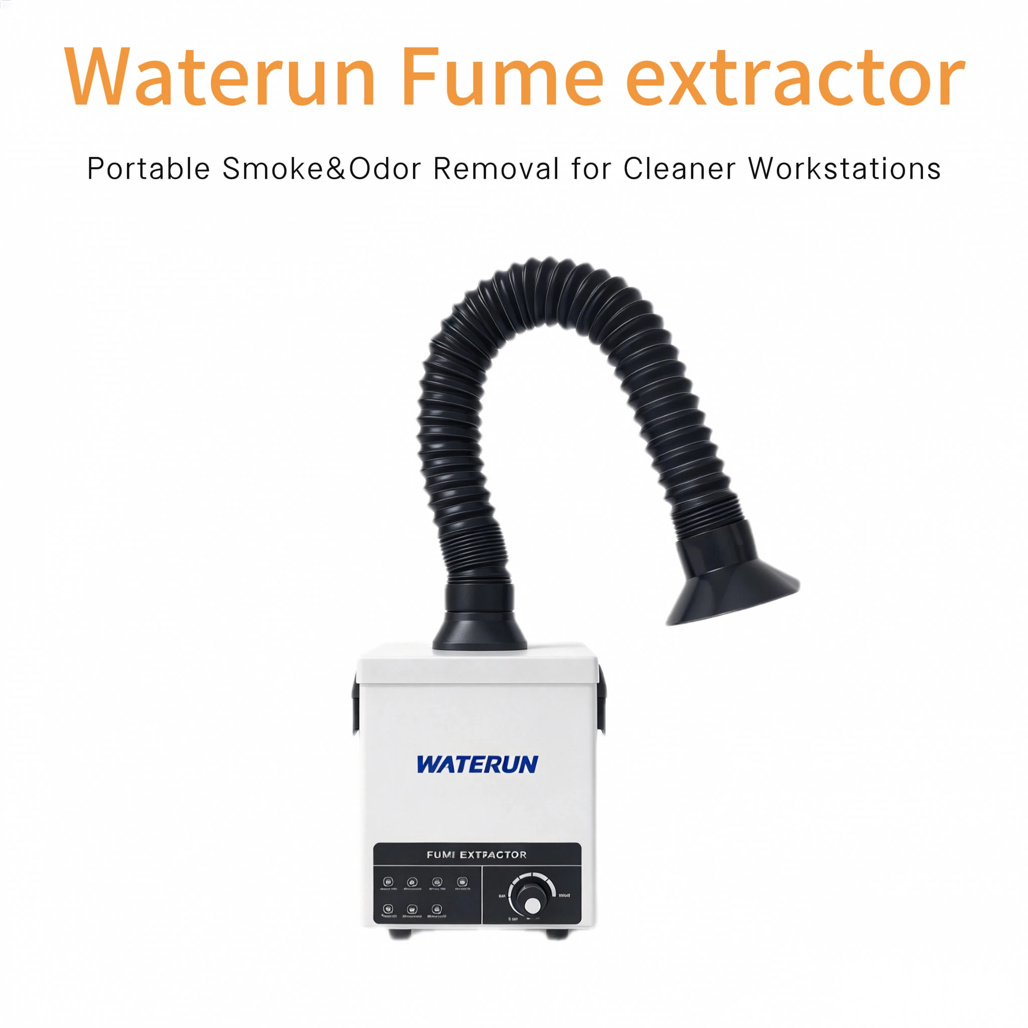 Waterun 30W Fume Extractor Space-saving Compact Design Ideal for Home DIY, Wood Carving and Electronic Soldering Dust Removal