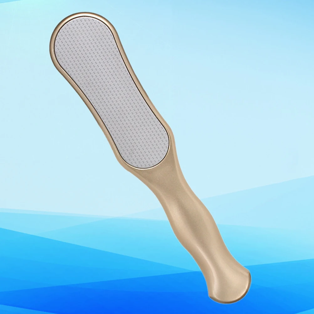 

1pc File Callus Remover Plastic Pedicure Tool Dead Skin Removal Foot Scraper Home Use Golden Durable Material Comfortable Handle
