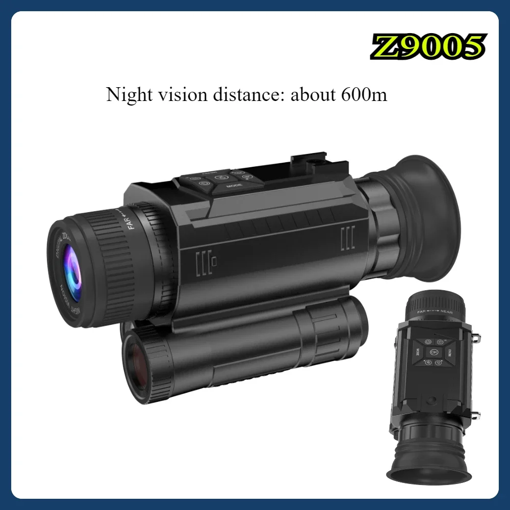 Z9005 40MP 5x Zoom Infrared Night Vision Device with Tactical Light Monocular Monocular Handheld 3000MAH Night Vision about 600m