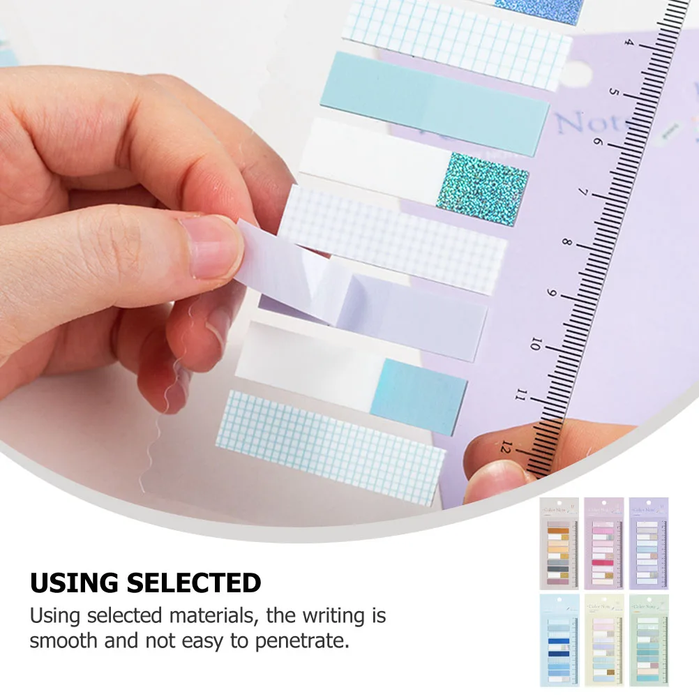 

6 Sets Sticky Page Marker Colorful Book Tabs For Notebooks Memo Pad Marking Stickers Self-Adhesive Tabs For Books