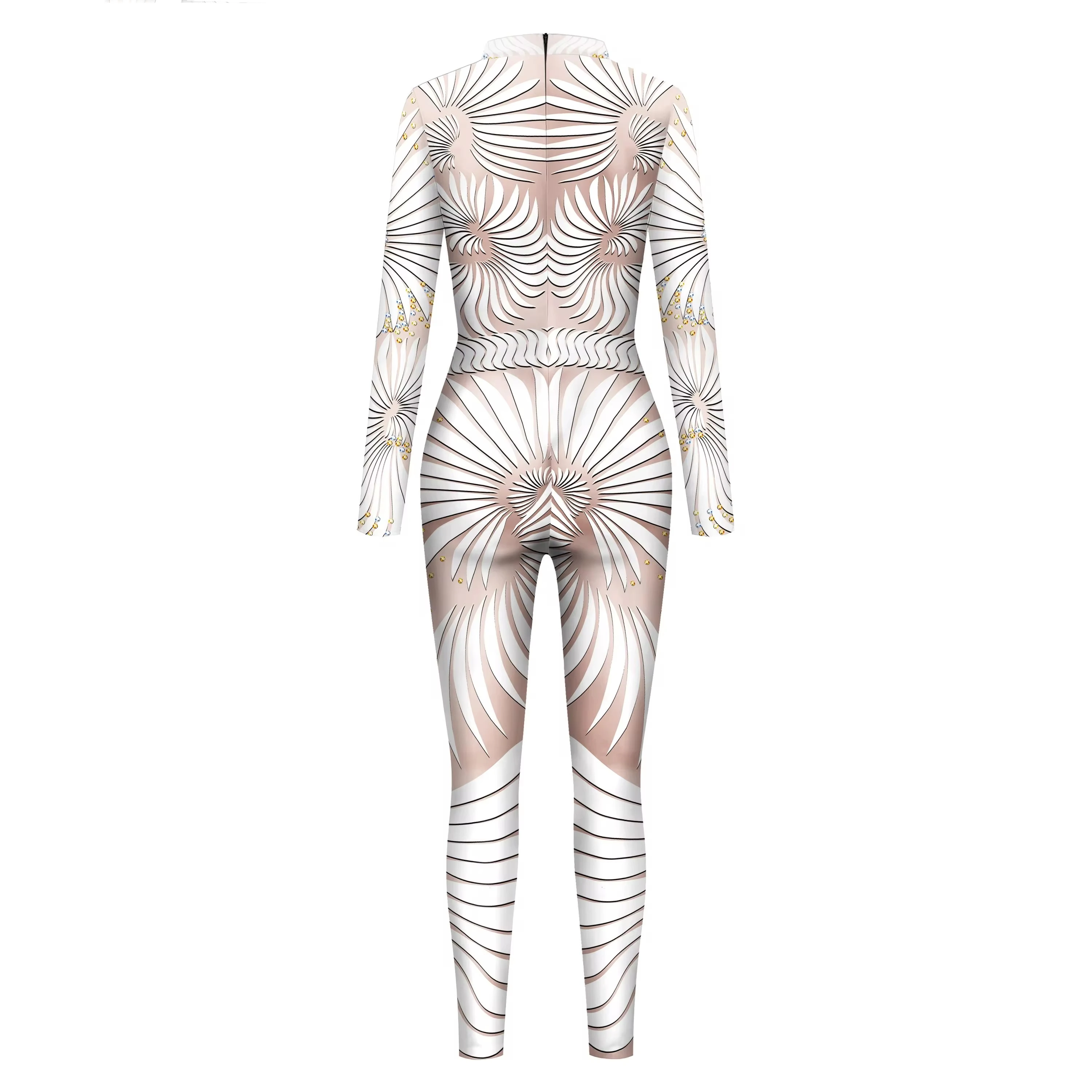 Disfraz con patrón de lentejuelas para mujer, mono Sexy Zentai para Cosplay, ropa elástica para fiesta de Carnaval y vacaciones, 2024