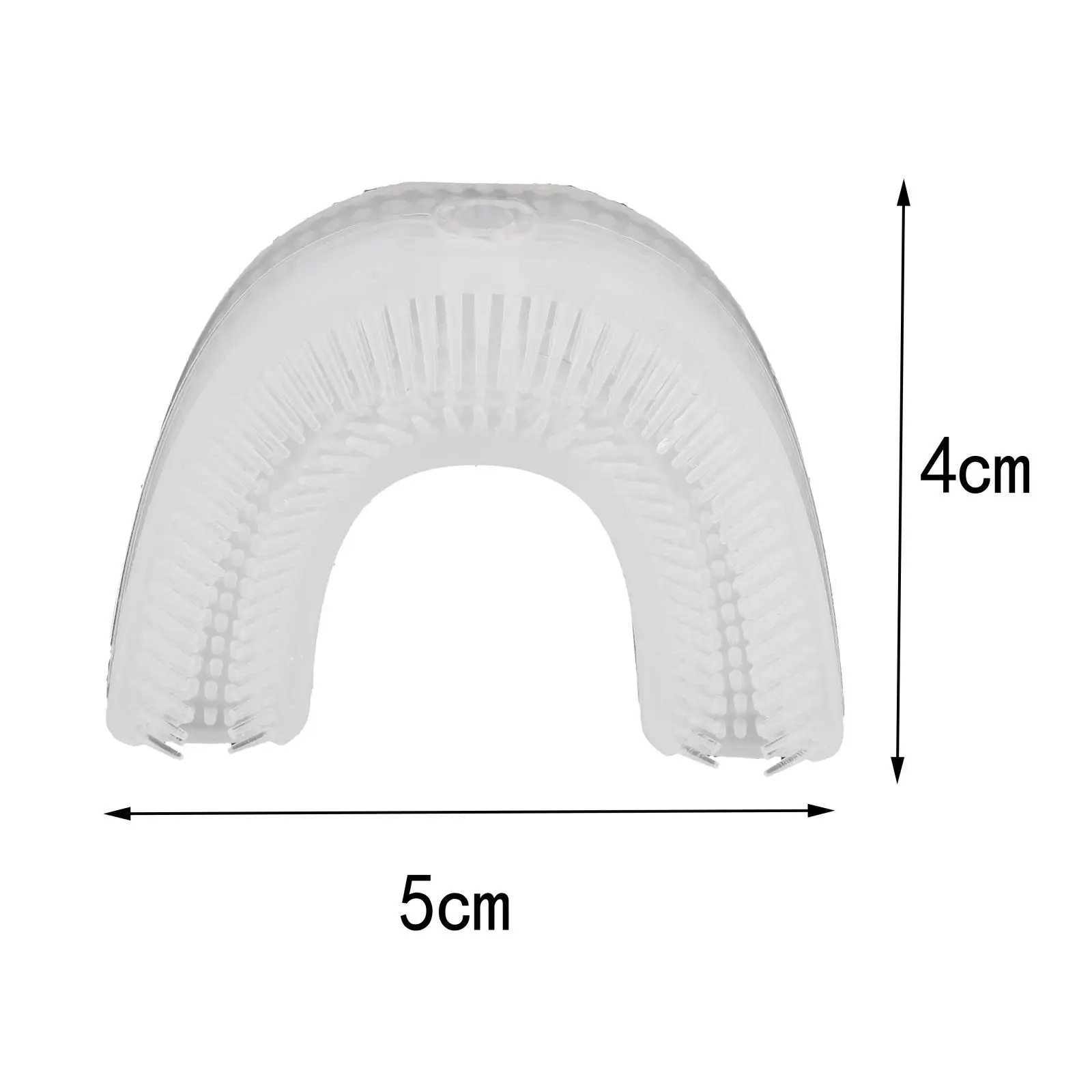 360 Graden Vervangende Opzetborstels Siliconen U Type Automatische Tandenborstelkoppen