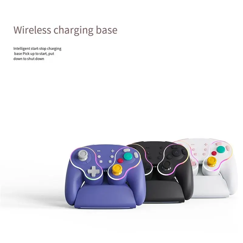 Y44A For Switch Pro Wireless Gamepad Retro RGB Controller Six-Axis Gyro Programmable Back Keys Turbo 1000mAh for