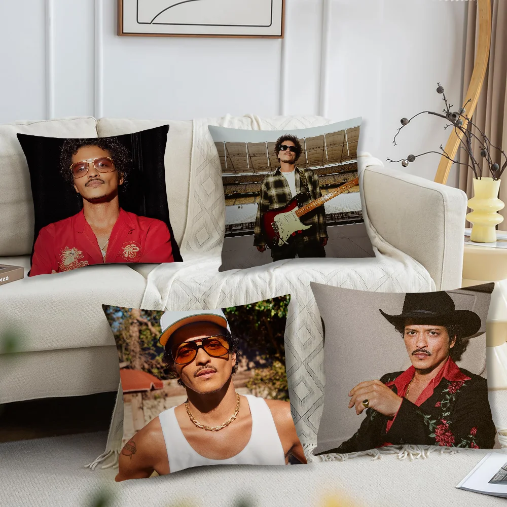 Classic Singer Bruno Mars Music cushion Sofa Living Room Bedroom Headboard Backrest Cushion Square Cushion Nap Time Pillow Case