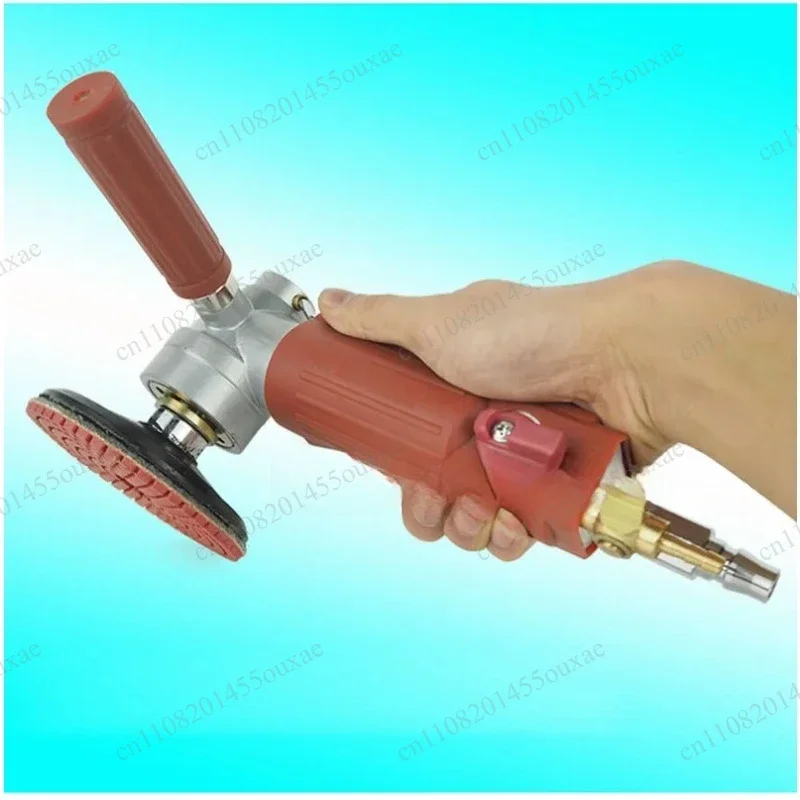 Water-Fed Pneumatic Stone Grinder, Air Powered Water Cooled Angle Polisher for Stone Cutting, Grinding and Buffing