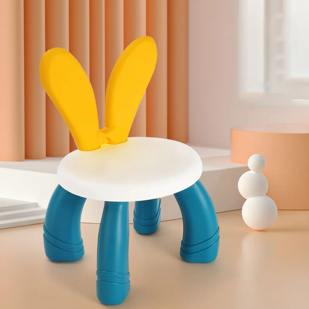 Foot Stool Rabbit Ears Plastic Footstool Children's Footstools Cartoon Kindergarten Sitting